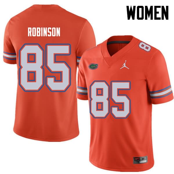 NCAA Florida Gators James Robinson Women's #85 Jordan Brand Orange Stitched Authentic College Football Jersey OZO0864GZ